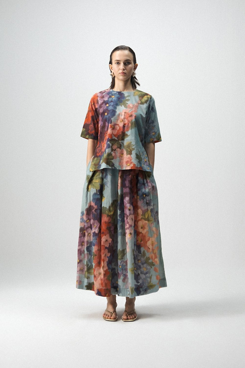 DARLINGTON TOP & SKIRT SET cotton by Yam in multi color for women Worldwide