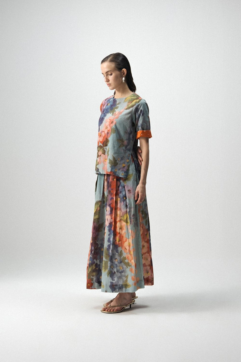 DARLINGTON TOP & SKIRT SET cotton by Yam in multi color for women Worldwide