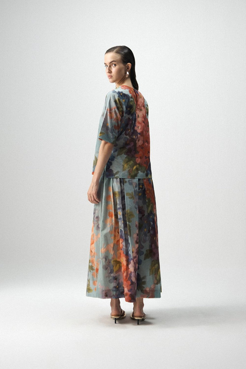 DARLINGTON TOP & SKIRT SET cotton by Yam in multi color for women Worldwide