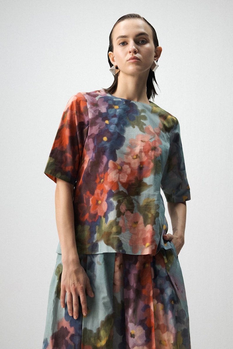 DARLINGTON TOP & SKIRT SET cotton by Yam in multi color for women Worldwide