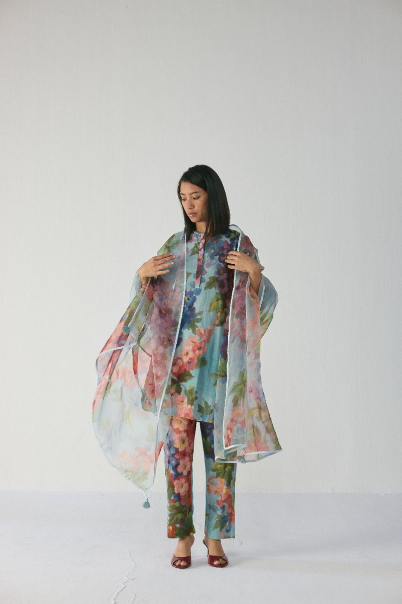 DARLINGTON ORGANZA DUPATTA organza by Yam in multi color for women Worldwide
