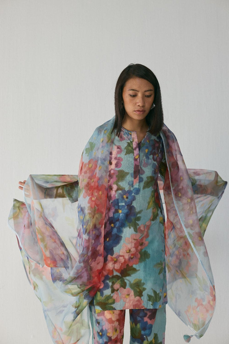 DARLINGTON ORGANZA DUPATTA organza by Yam in multi color for women Worldwide