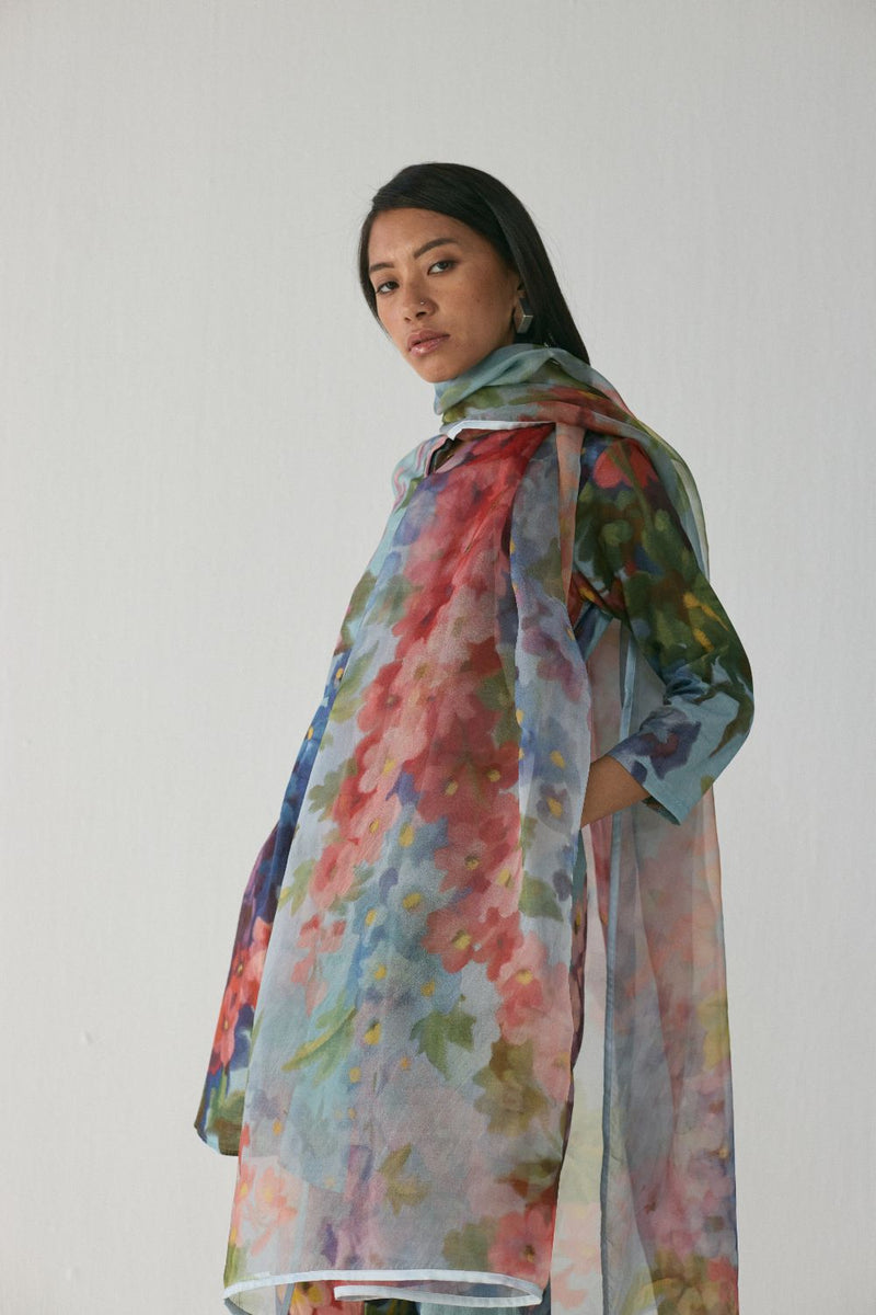 DARLINGTON ORGANZA DUPATTA organza by Yam in multi color for women Worldwide
