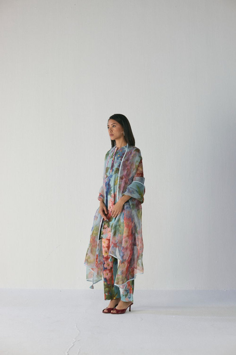 DARLINGTON SHORT KURTA SET cotton by Yam in multi color for women Worldwide