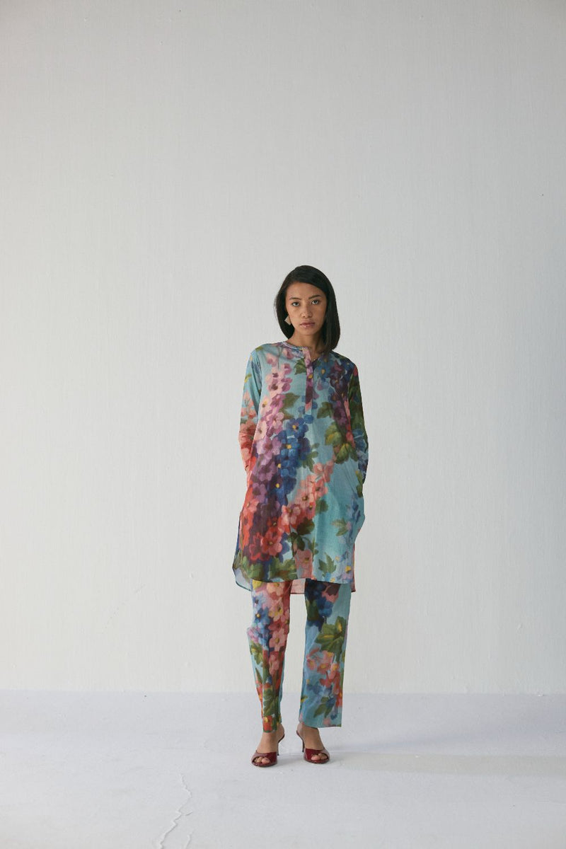 DARLINGTON SHORT KURTA SET cotton by Yam in multi color for women Worldwide