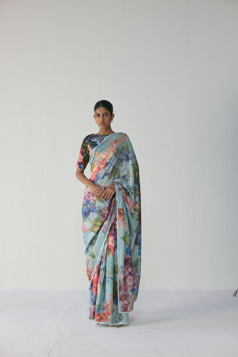 DARLINGTON SAREE mul by Yam in multi color for women Worldwide
