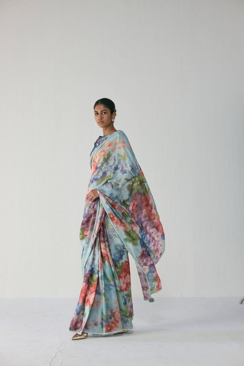 DARLINGTON SAREE mul by Yam in multi color for women Worldwide