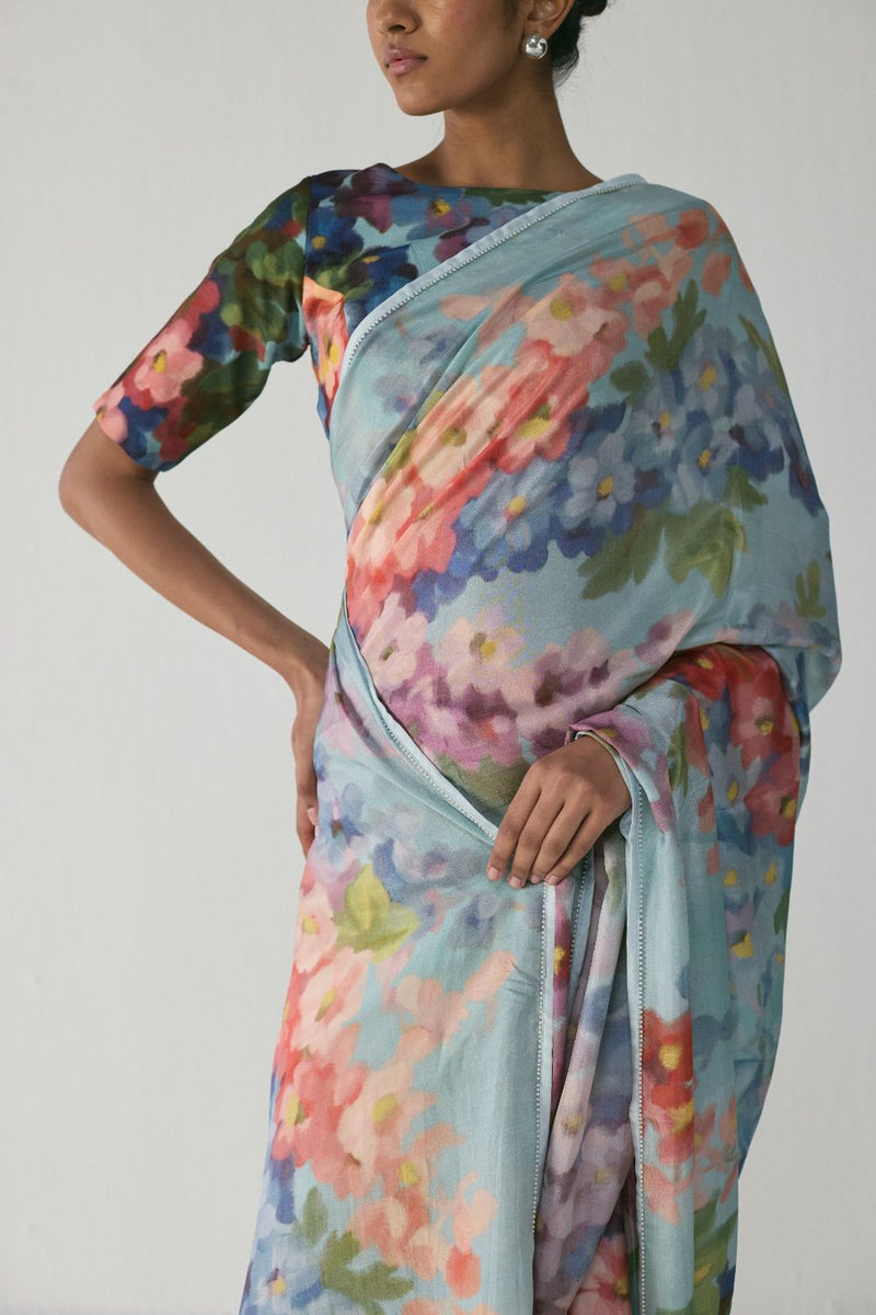 DARLINGTON SAREE mul by Yam in multi color for women Worldwide