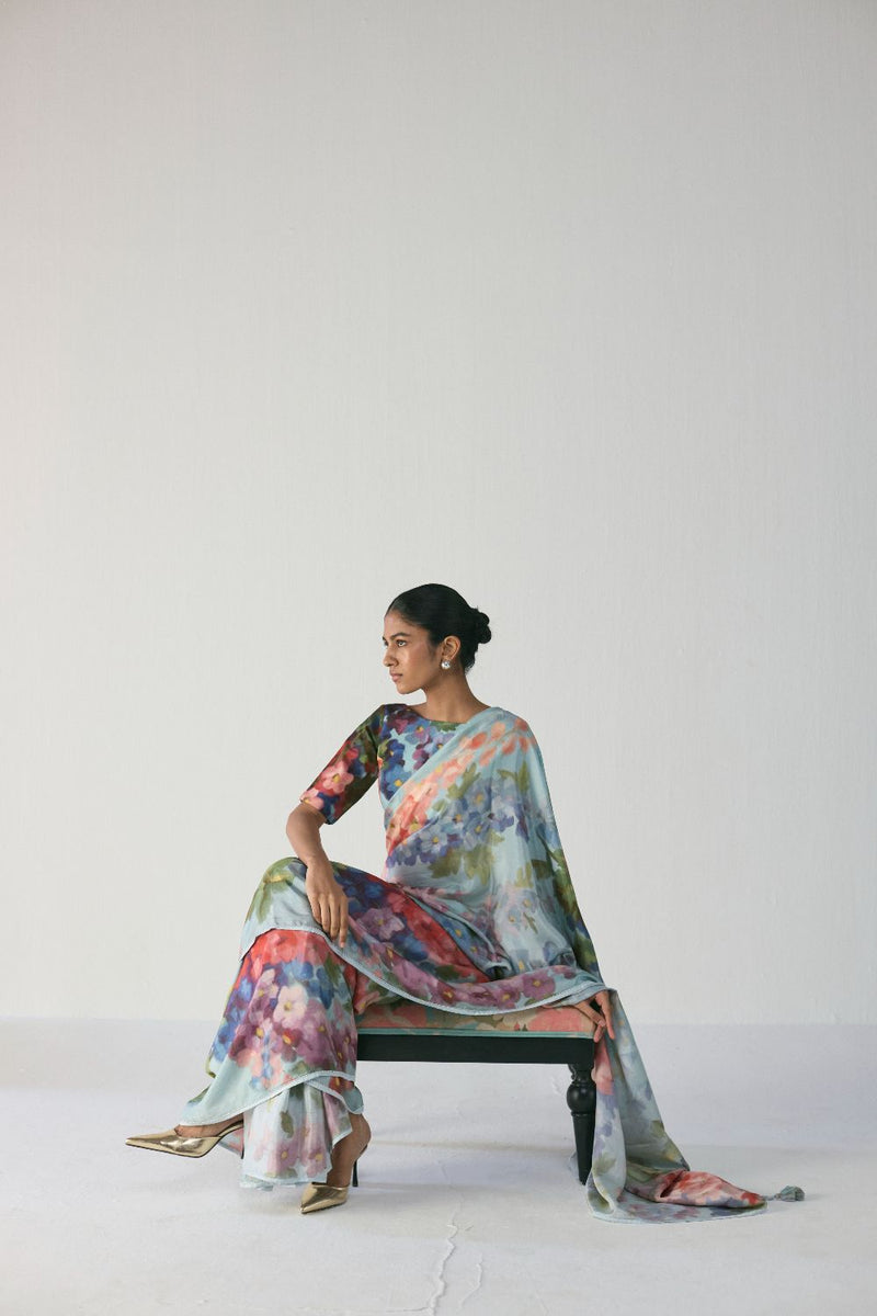 DARLINGTON SAREE mul by Yam in multi color for women Worldwide