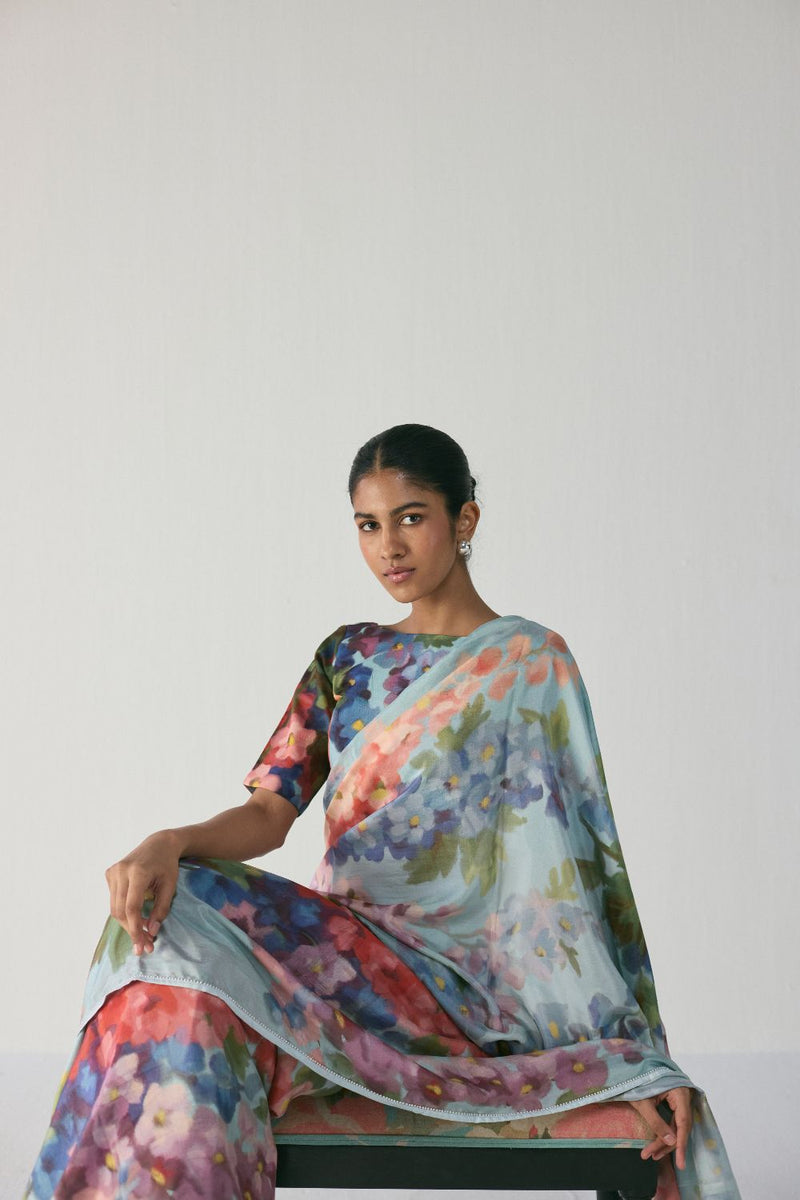 DARLINGTON SAREE mul by Yam in multi color for women Worldwide