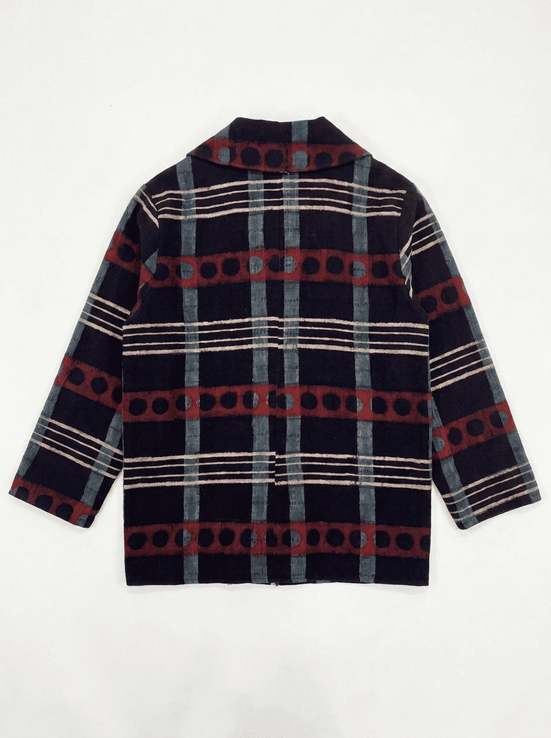 Dawn Chorus Duster Jacket hand-woven khadi cotton jacket/overlay by World of Crow in multi-color for women Worldwide