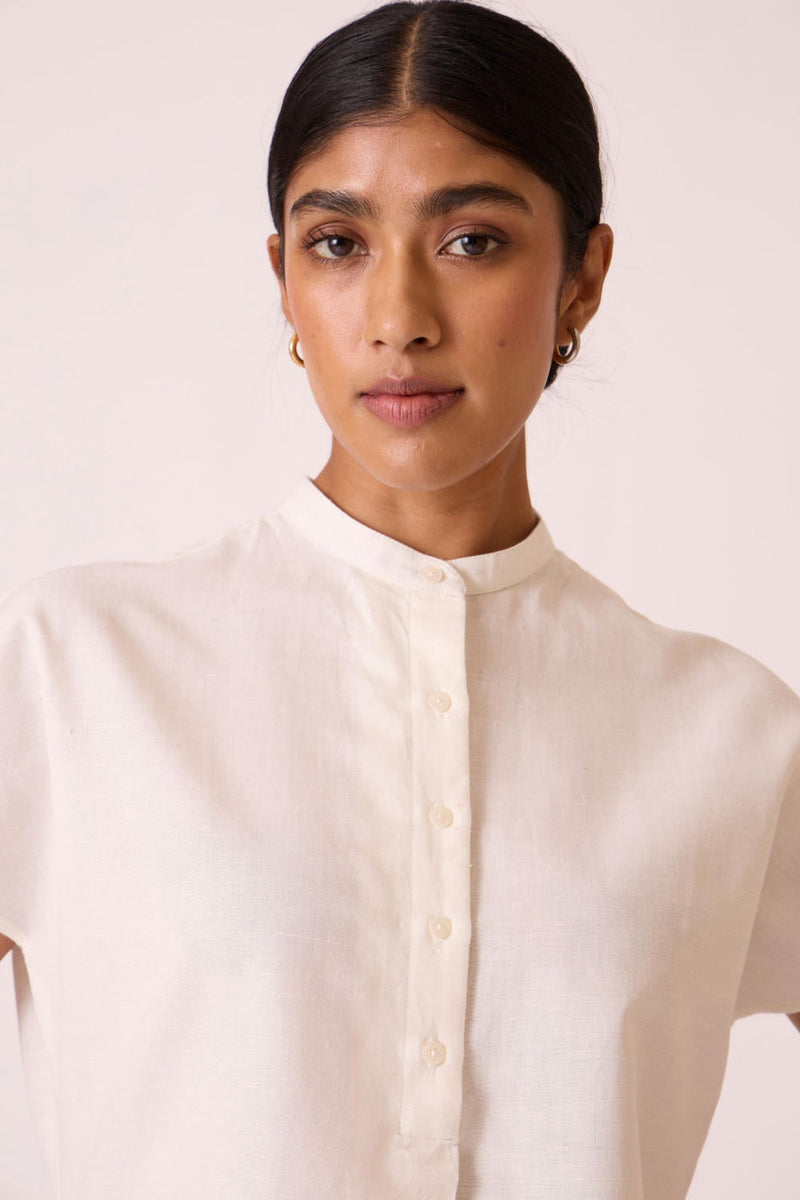 Deok Handwoven Cotton Top cotton by The Summer House for women Worldwide