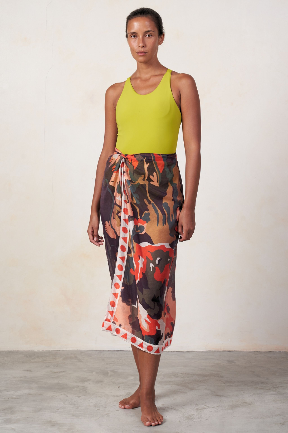 Derya midi sarong skirt