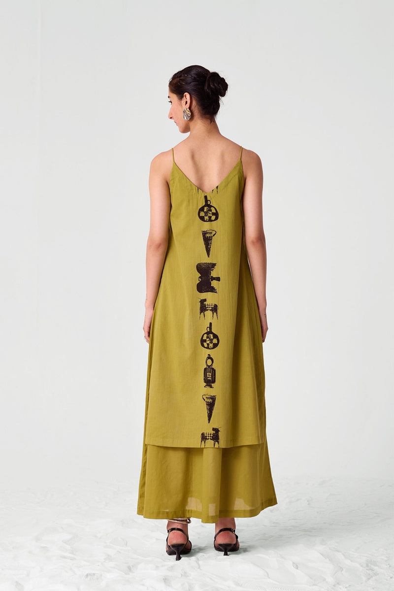 Dhaani Yellow Printed Dress
