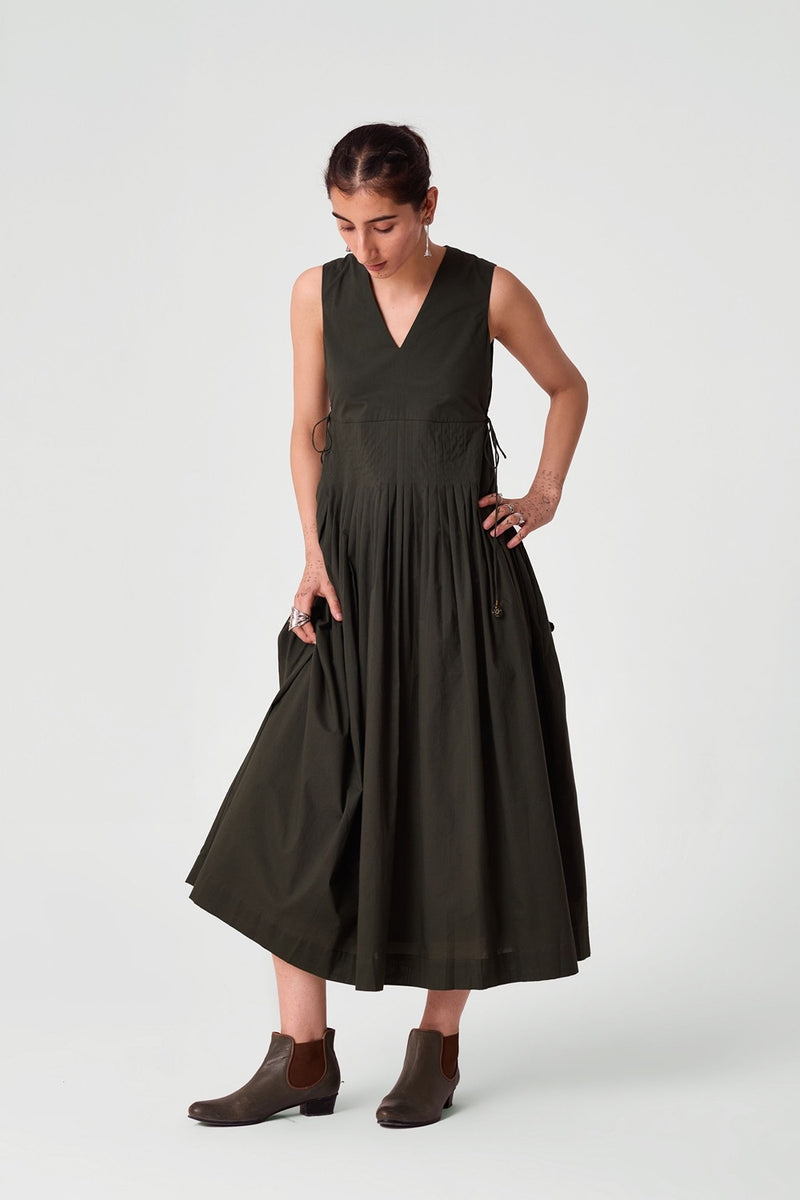 Dhriti Green Midi Dress