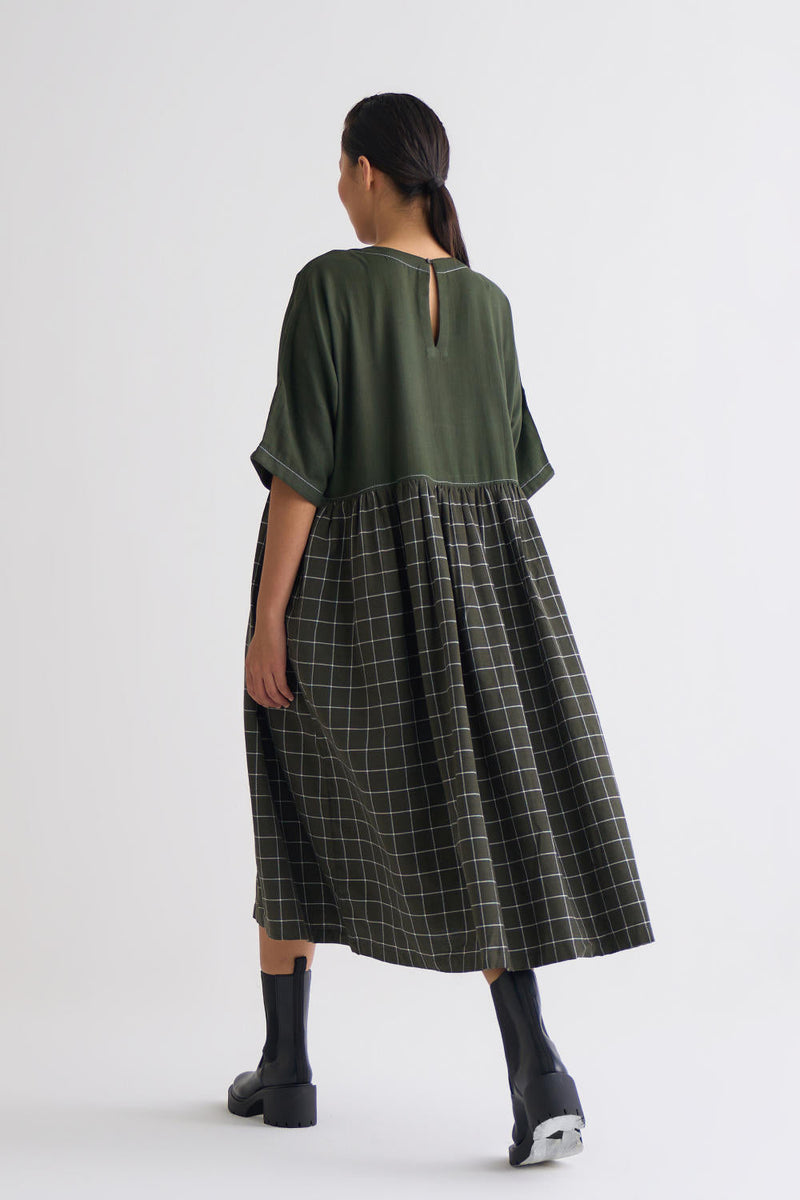 Dolman Dress Co-ord - Olive Dress,Co-ord Set by THREE for women Worldwide