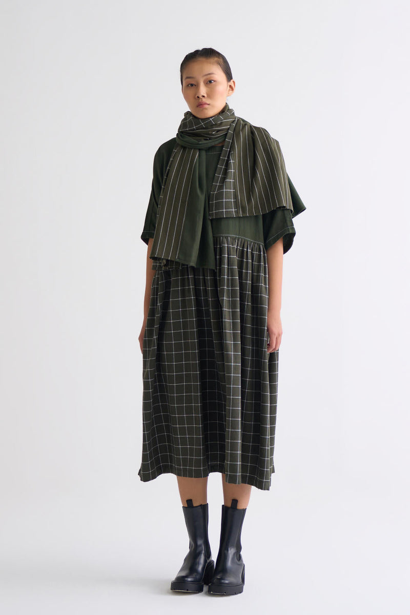 Dolman Dress Co-ord - Olive Dress,Co-ord Set by THREE for women Worldwide