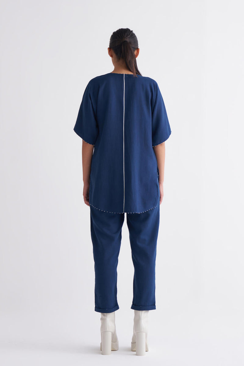 Dolman Sleeve Top Co-ord - Navy Co-ord Set,Top & Tunics by THREE for women Worldwide