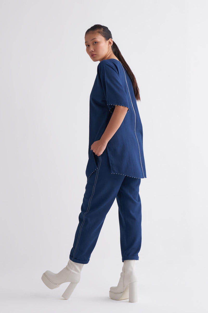 Dolman Sleeve Top Co-ord - Navy Co-ord Set,Top & Tunics by THREE for women Worldwide