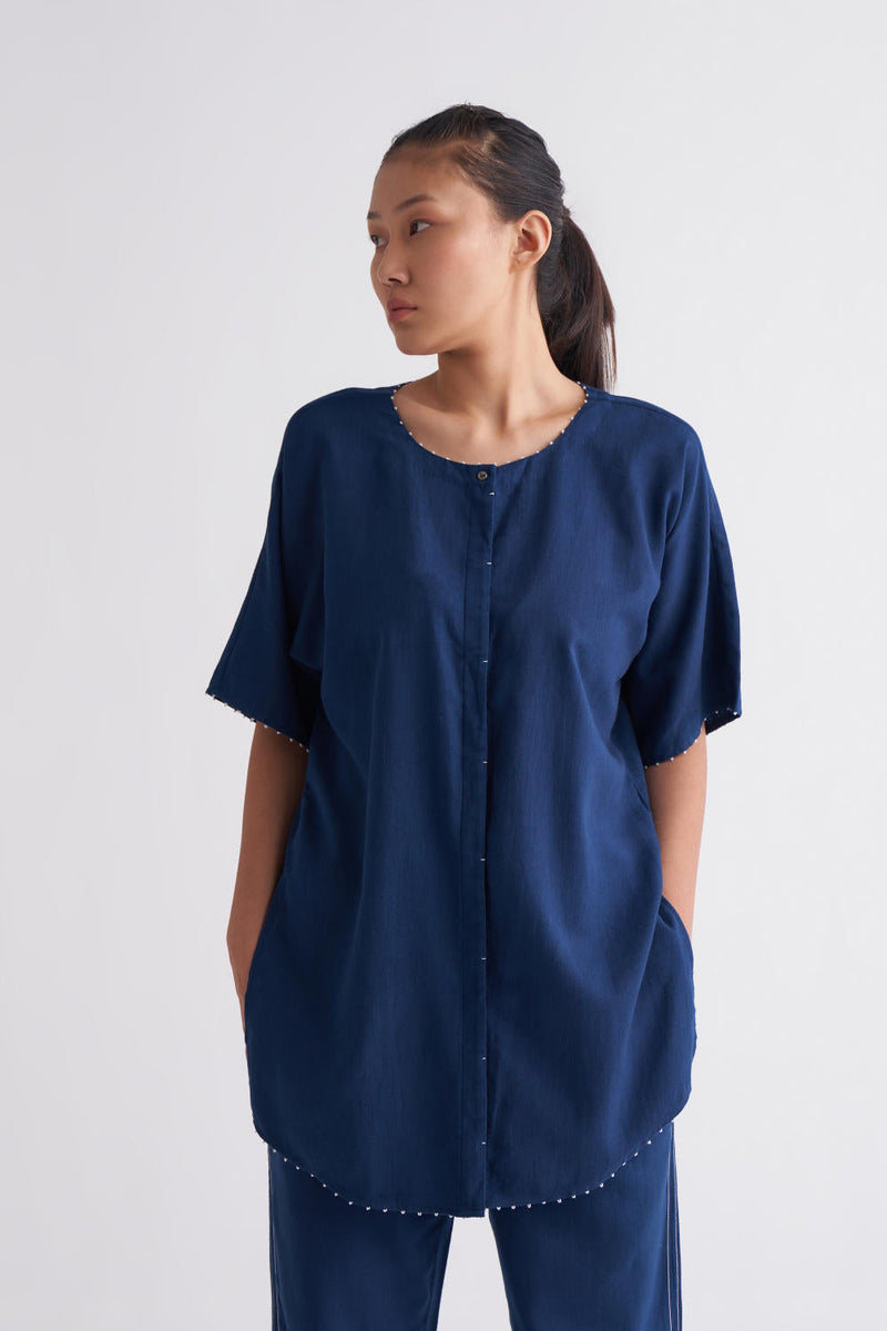 Dolman Sleeve Top Co-ord - Navy Co-ord Set,Top & Tunics by THREE for women Worldwide