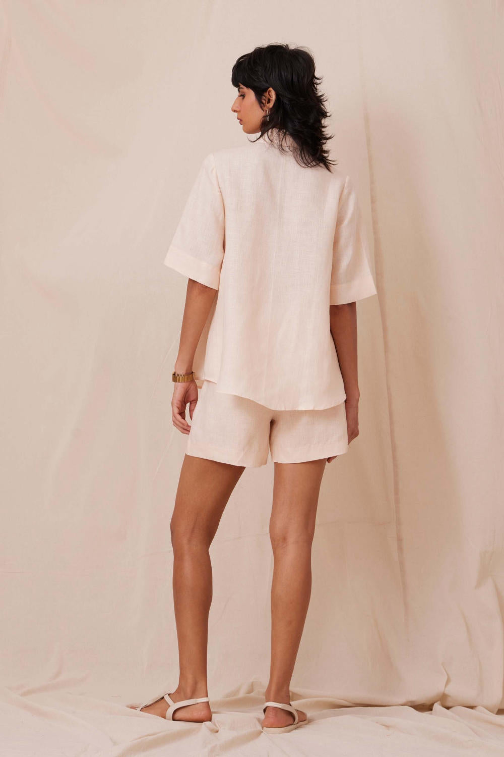 Dora Light Blush Linen Co-ord