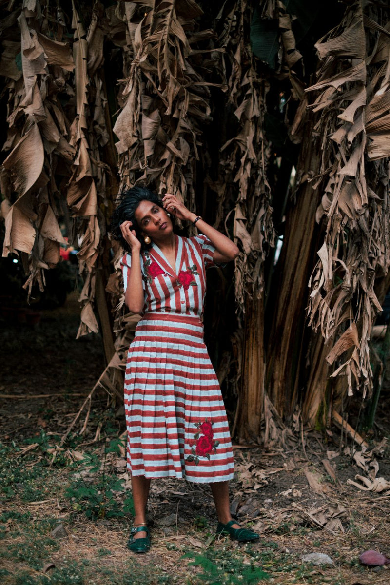 Doriya Pleated Skirt cotton by JodiLife for women Worldwide