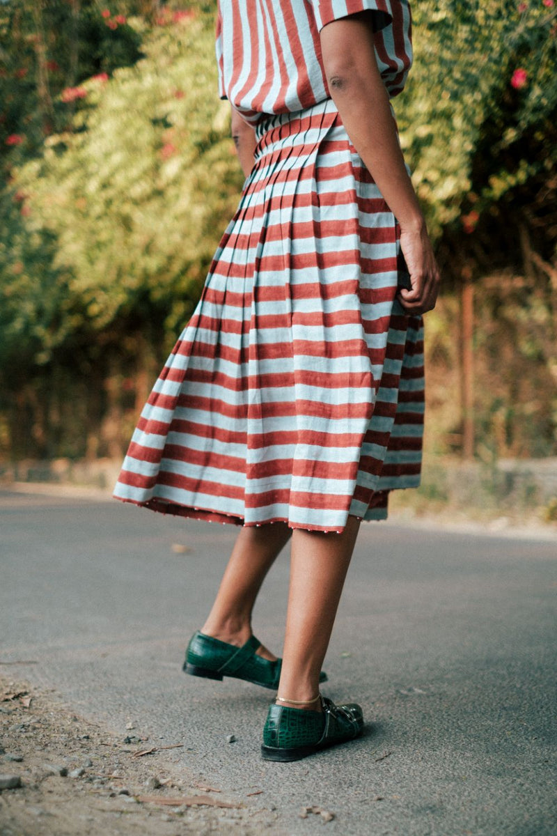 Doriya Pleated Skirt cotton by JodiLife for women Worldwide