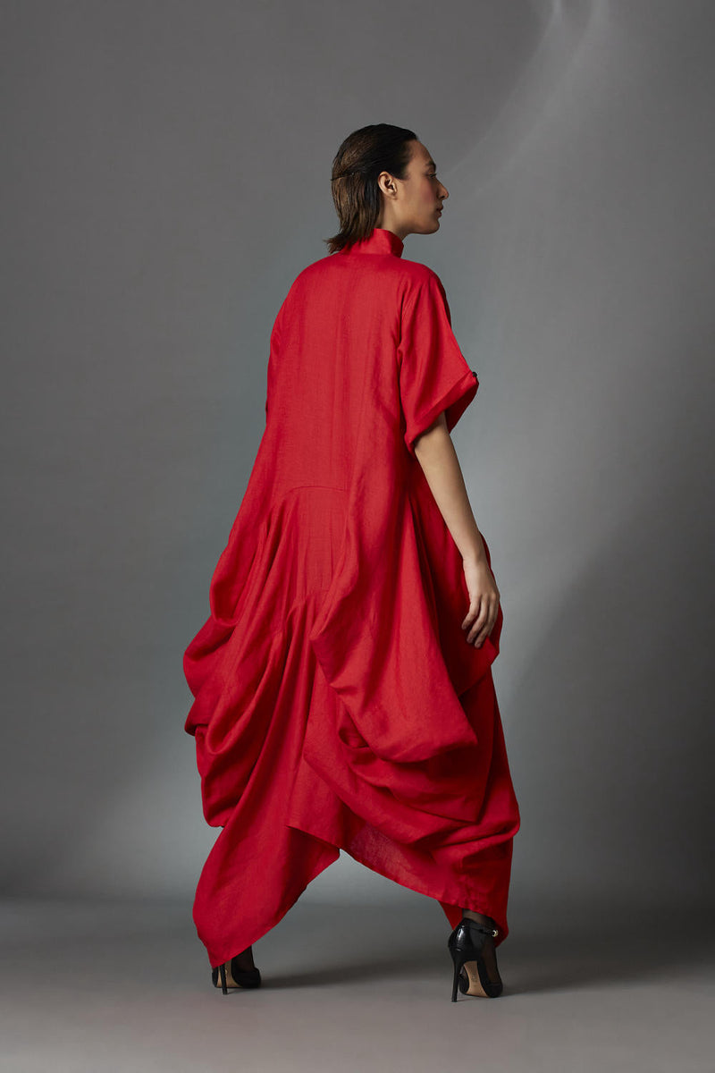 Dove Dress-Red by Chola in red color for women Worldwide