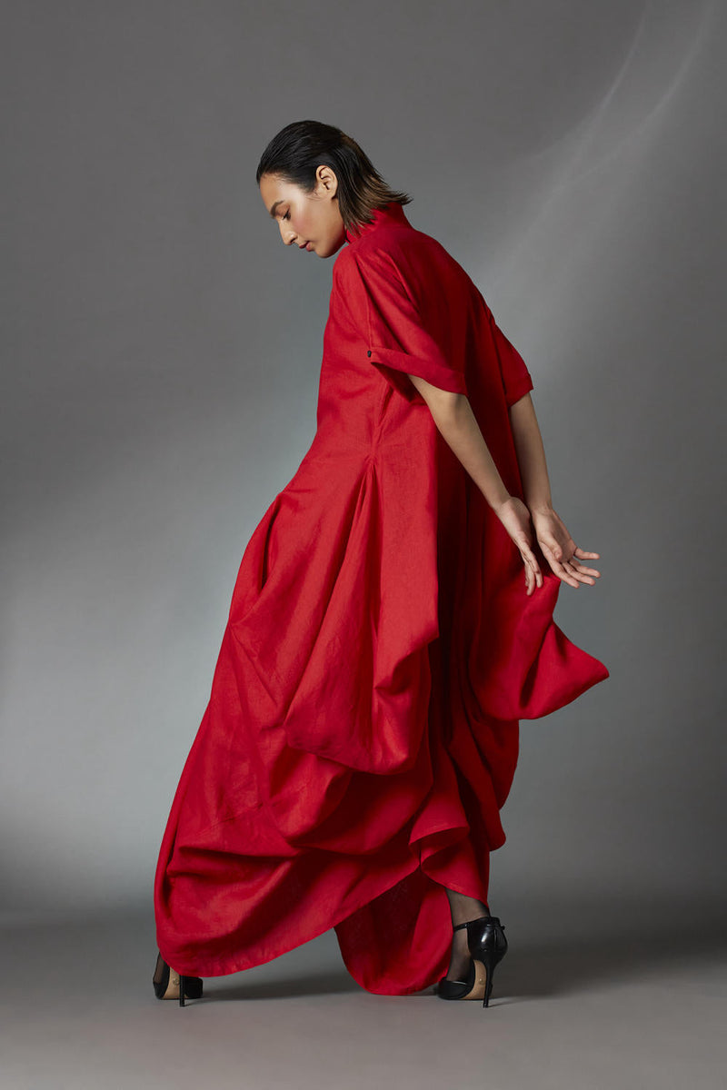 Dove Dress-Red by Chola in red color for women Worldwide