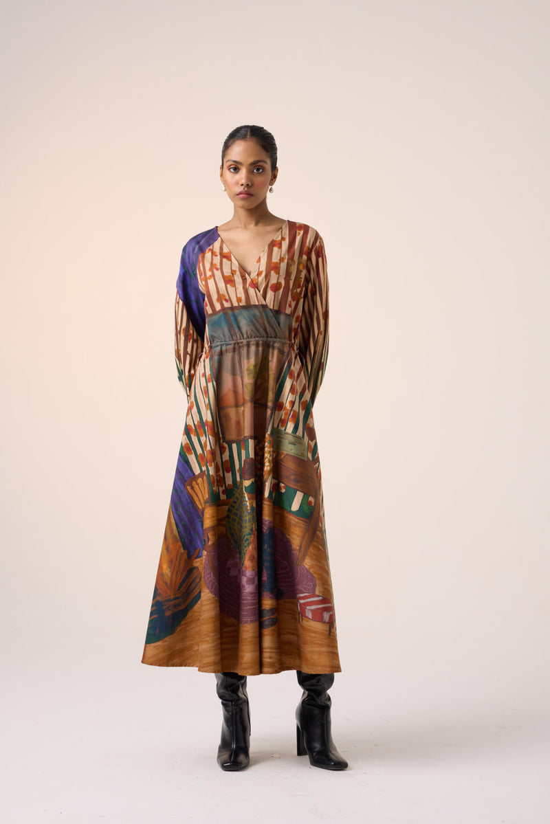 DRAWSTRING DRESS-HOME ALONE cotton by CORD for women Worldwide
