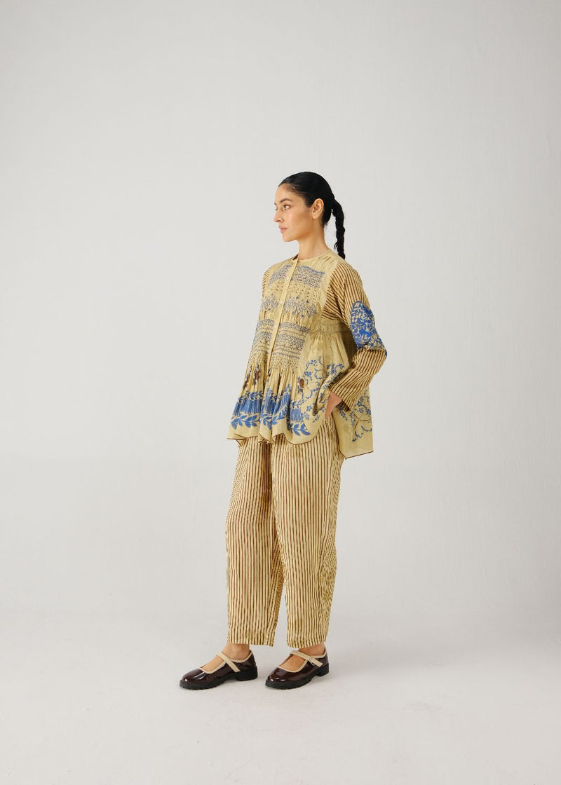 Drawstring pants-Bluebell stripes by CORD for women Worldwide