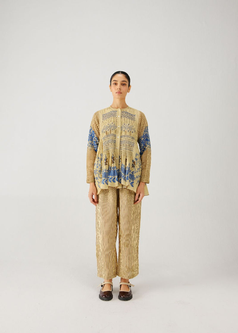 Drawstring pants-Bluebell stripes by CORD for women Worldwide