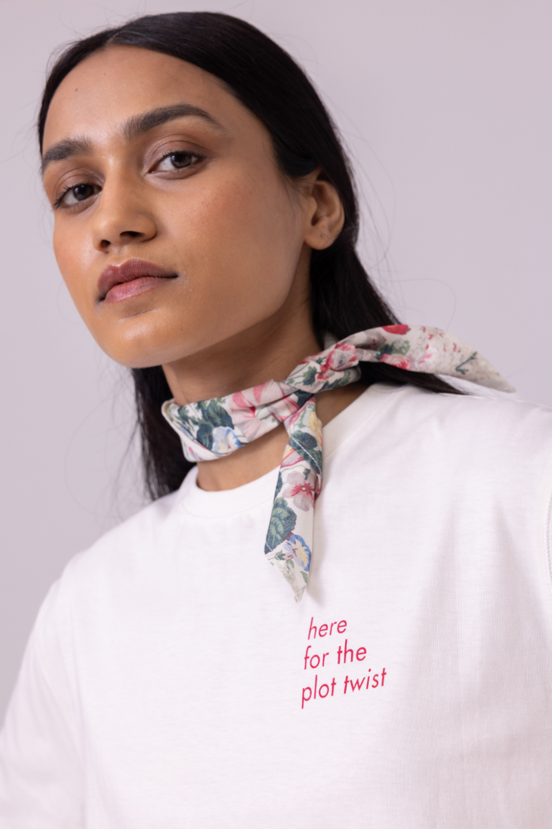 Drew Off White Organic Cotton TShirt cotton by The Summer House for women Worldwide
