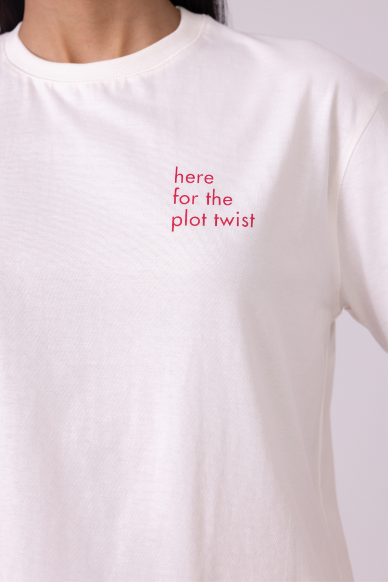 Drew Off White Organic Cotton TShirt cotton by The Summer House for women Worldwide