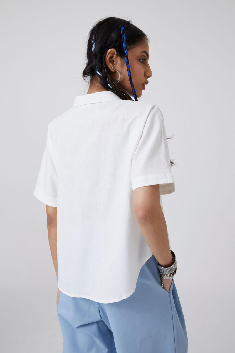 Dua - Shirt Top & Tunics by The Summer House in white color for women Worldwide