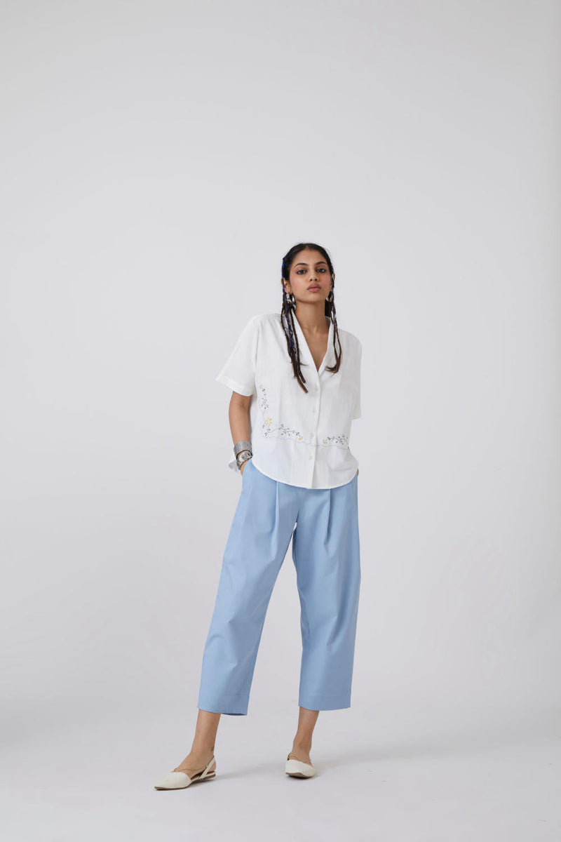 Dua - Shirt Top & Tunics by The Summer House in white color for women Worldwide