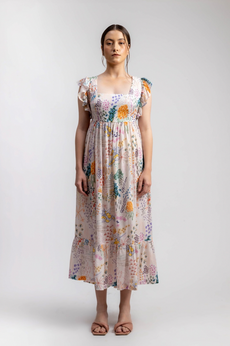 LILY PRINTED DRESS mul by Doodlage in multi color for women Worldwide