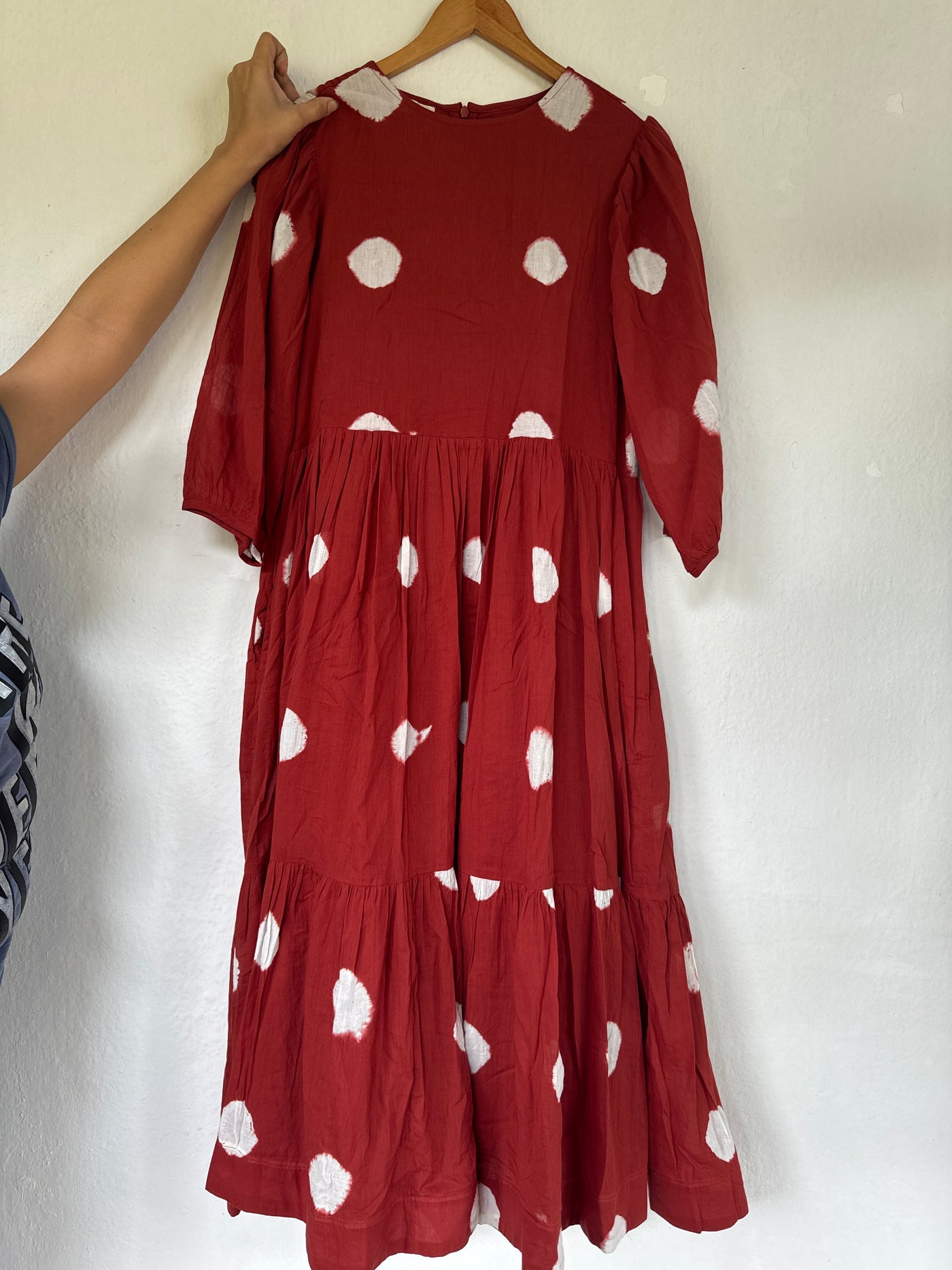 KKBQ24-7 Red poppy shibori-size S