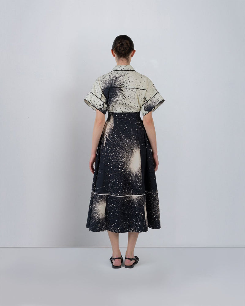 ESTHER DRESS - Black + Ivory dress by Leh Studios in black for women Worldwide