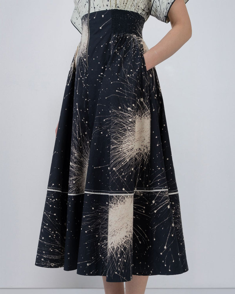 ESTHER DRESS - Black + Ivory dress by Leh Studios in black for women Worldwide