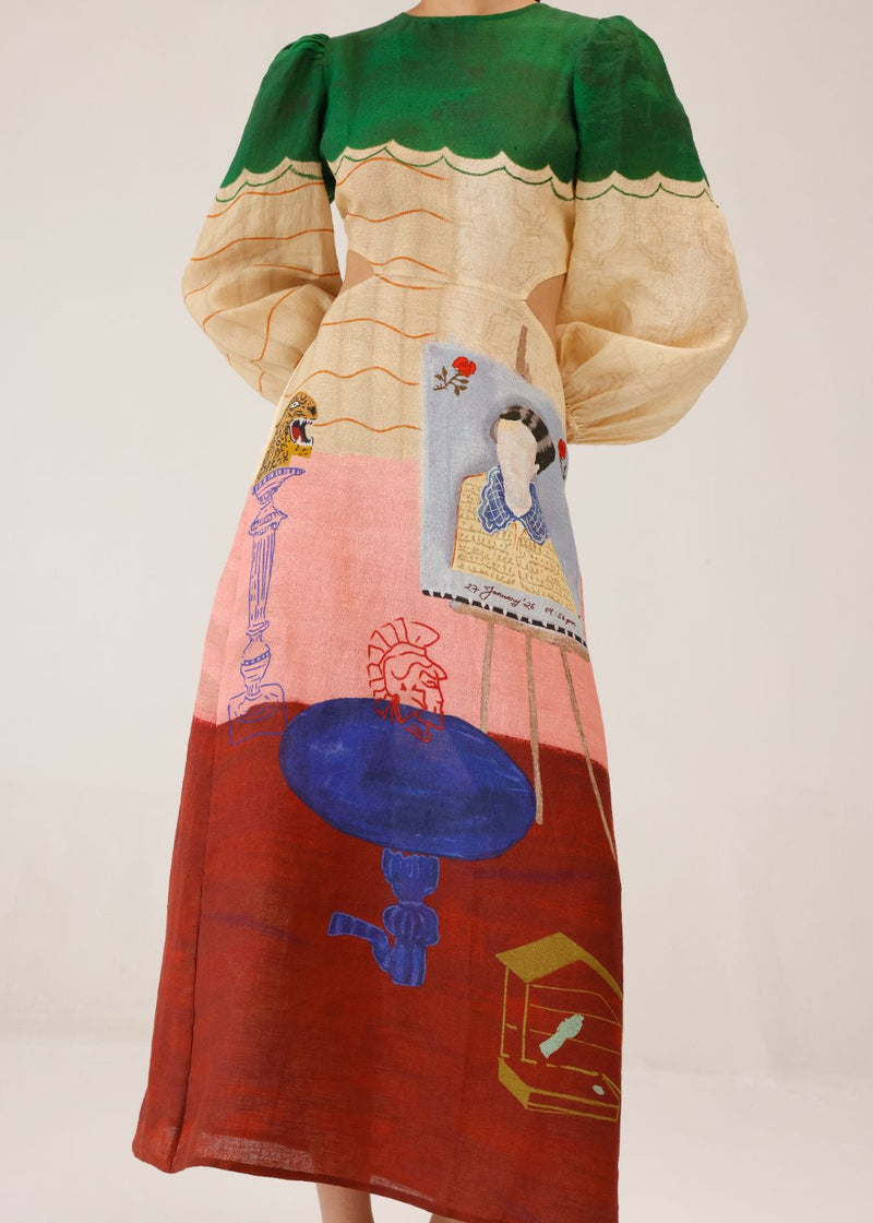 EURO LONG DRESS - LOFT all linen by CORD for women Worldwide