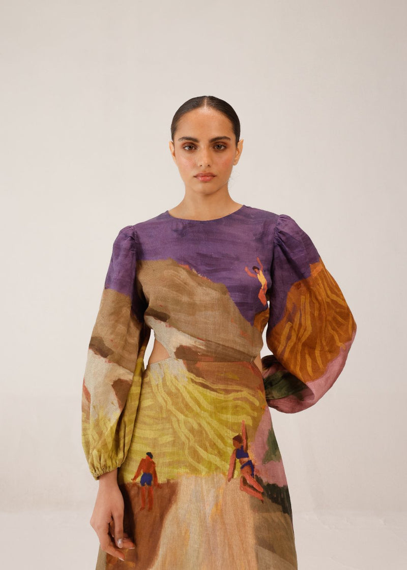 EURO LONG DRESS - SWIMMERS all linen by CORD for women Worldwide