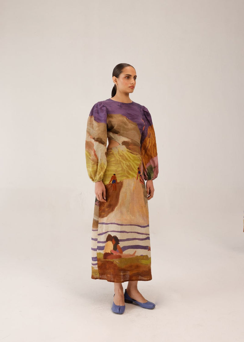 EURO LONG DRESS - SWIMMERS all linen by CORD for women Worldwide