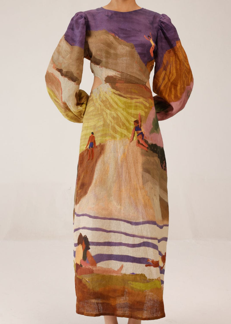 EURO LONG DRESS - SWIMMERS all linen by CORD for women Worldwide