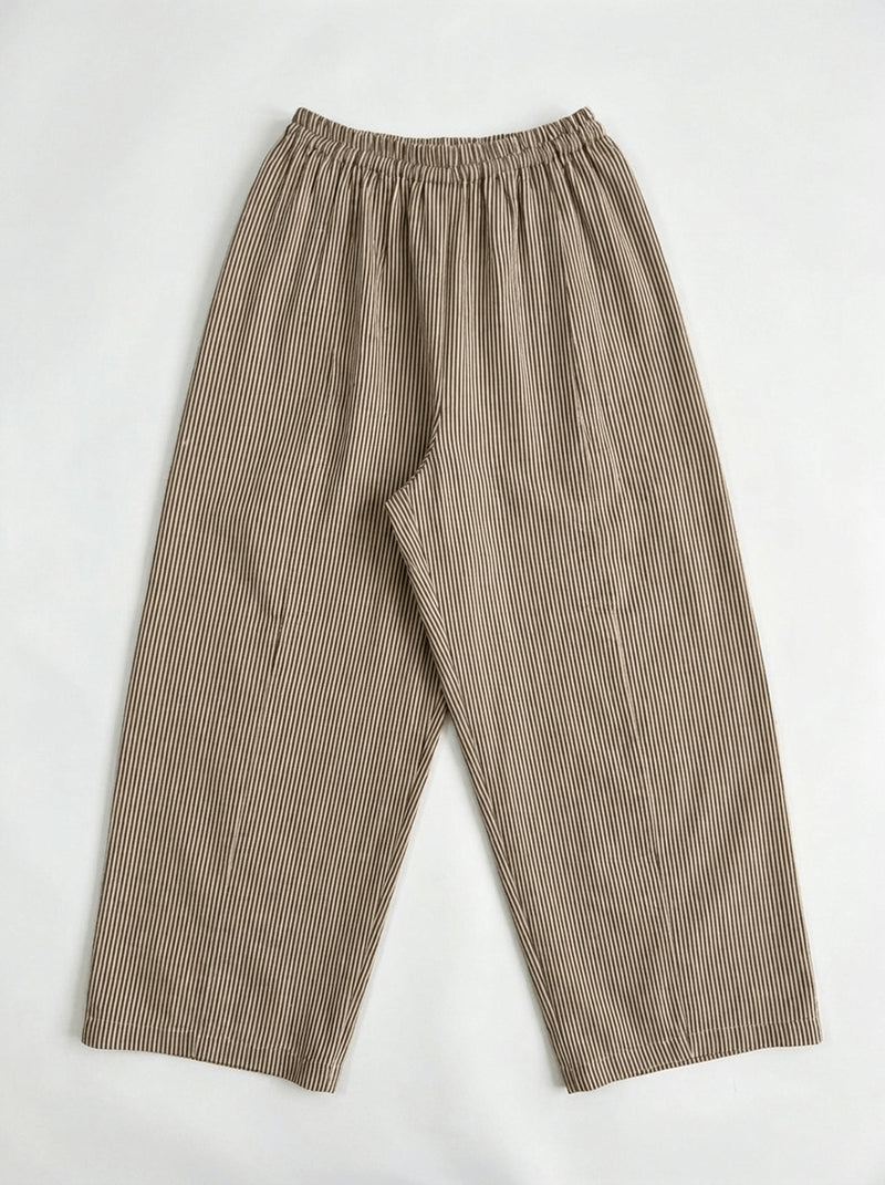 Easy Pants-Monochrome handwoven cotton pant/trouser by World of Crow in white,navy for women Worldwide