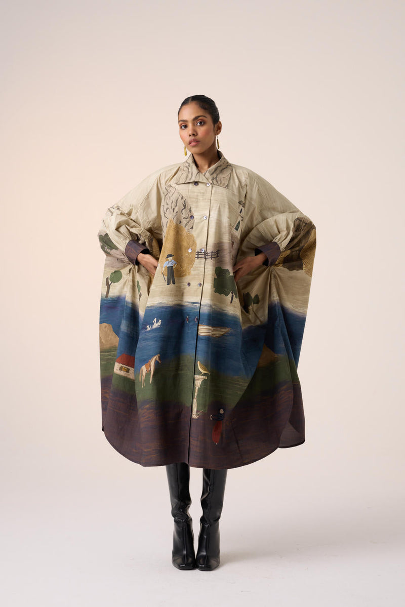 ECHO DRESS-VILLAGE PRINT cotton by CORD for women Worldwide