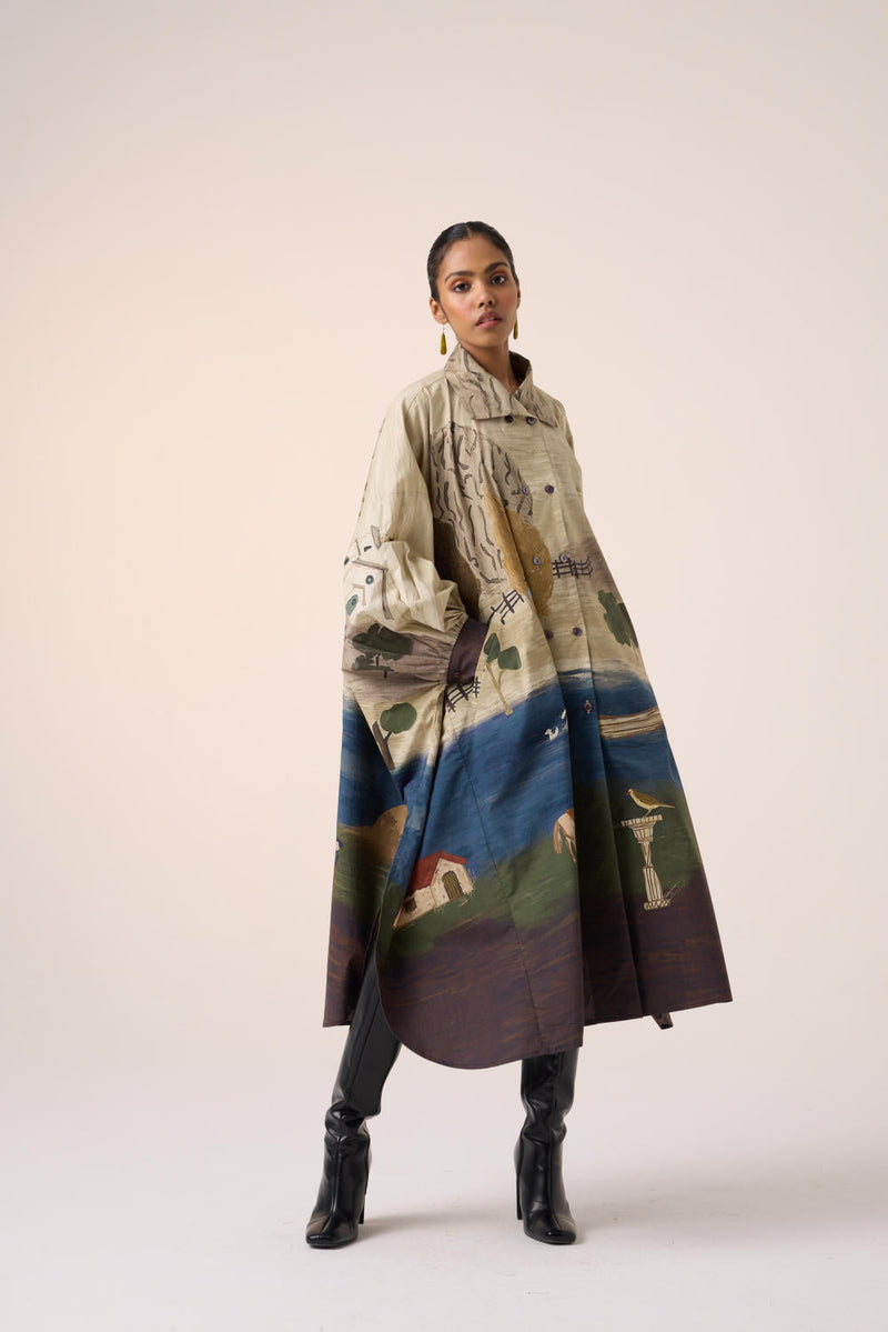 ECHO DRESS-VILLAGE PRINT cotton by CORD for women Worldwide