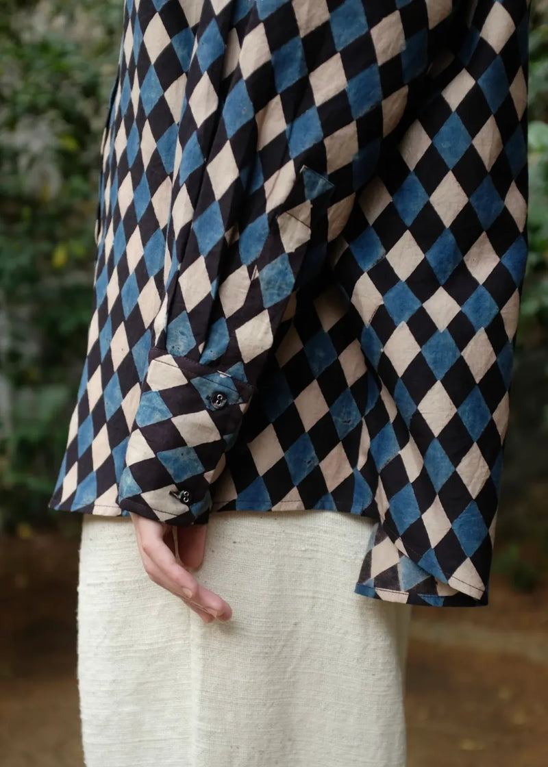 Eden - Ajrakh silk by MASON AND MILL in multi color for women Worldwide