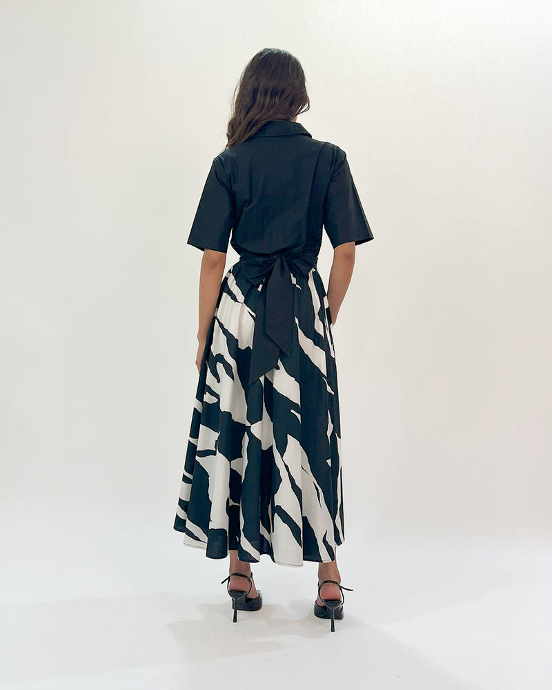 Stream Omi dress 100% cotton by Leh Studios in black color for women Worldwide