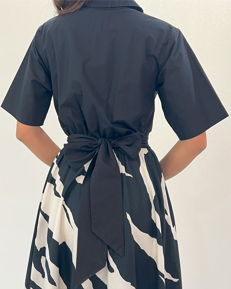 Stream Omi dress 100% cotton by Leh Studios in black color for women Worldwide